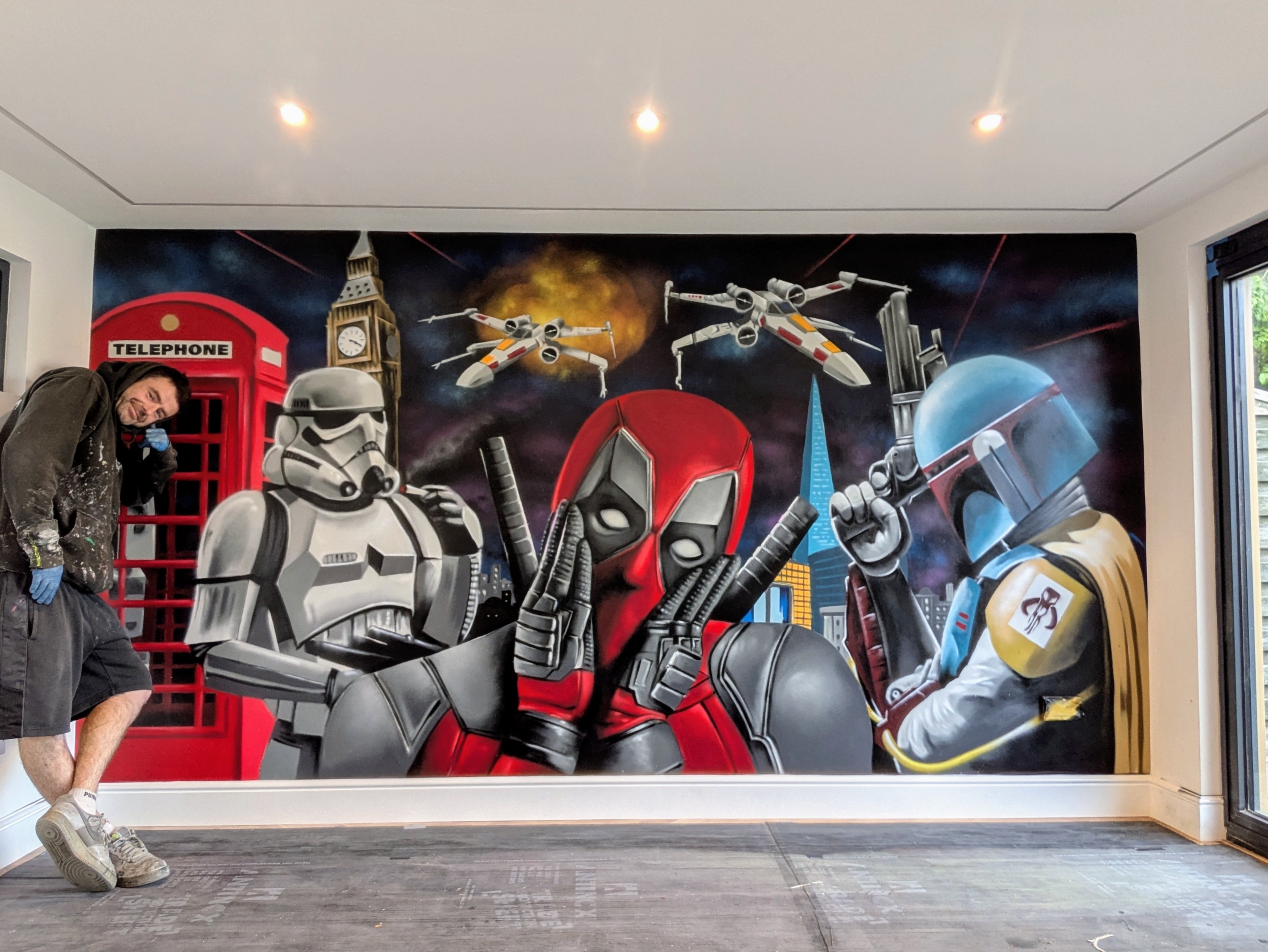 Marvel Mural - Deadpool Starwars 2